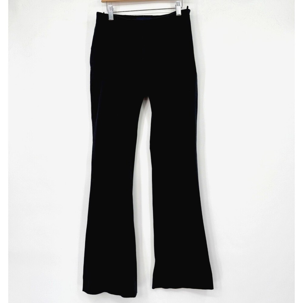 Piazza Sempione Women's 40 IT 4 US Black Bootleg Flare Cotton Dress Pants